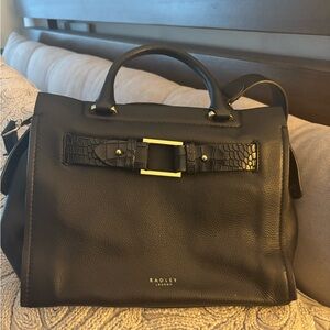 Radley London Black Croc-Embossed tote